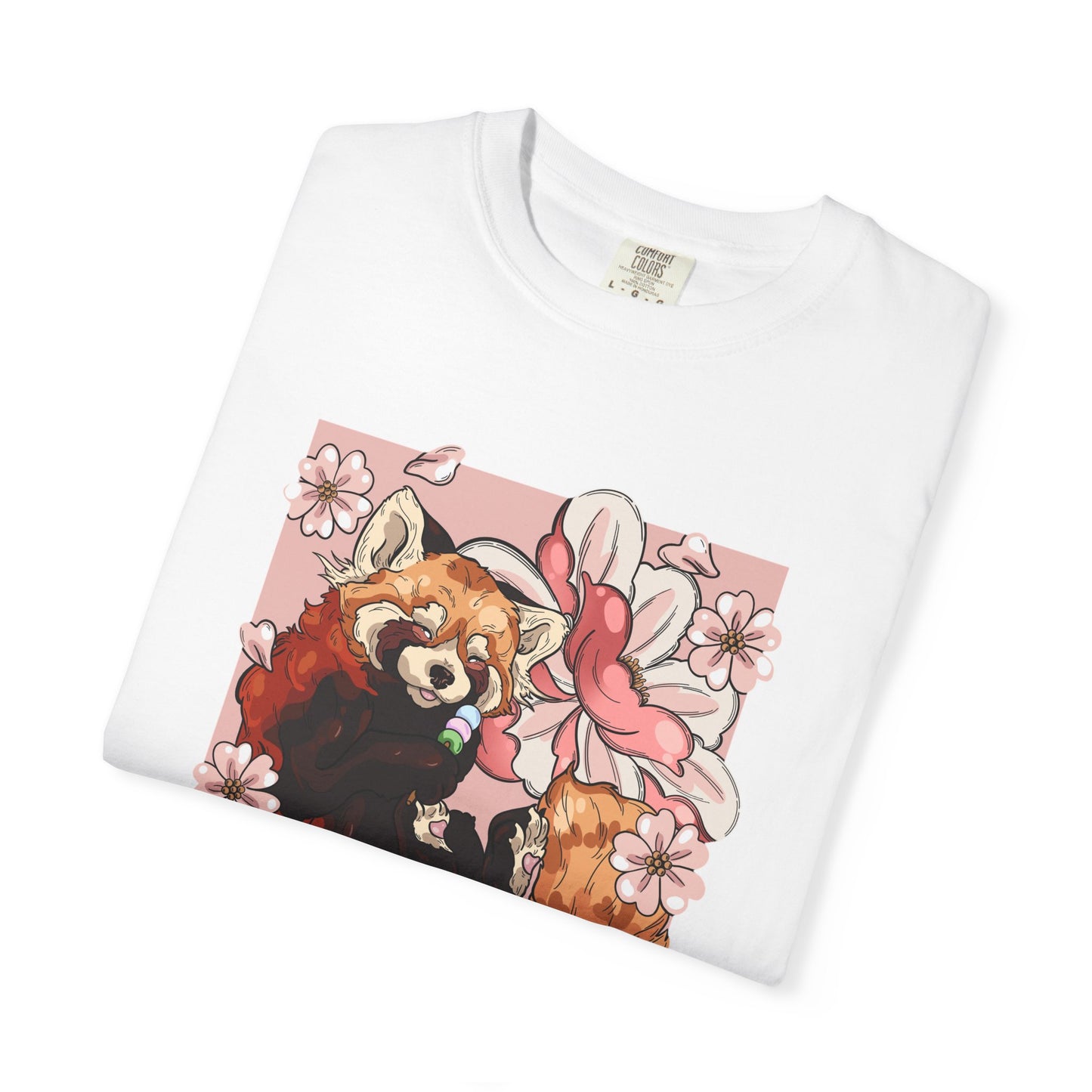 Whimsical Red Panda T-Shirt, Cute Graphic Tee, Eco-Friendly Apparel, Gift for Animal Lovers, Perfect for Spring Celebrations