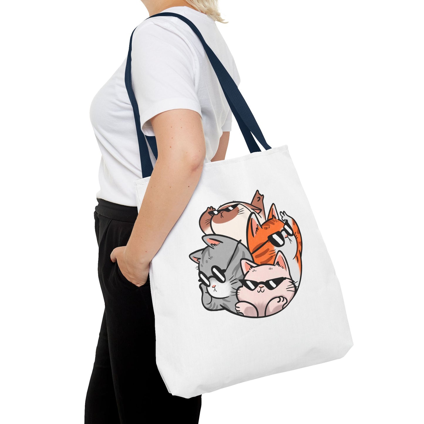 Cool Cats Tote Bag | Funny Animal Lover Gift, Pet Parent Accessory, Stylish Grocery Bag, Cute Cat Lover Tote, Everyday Use Bag