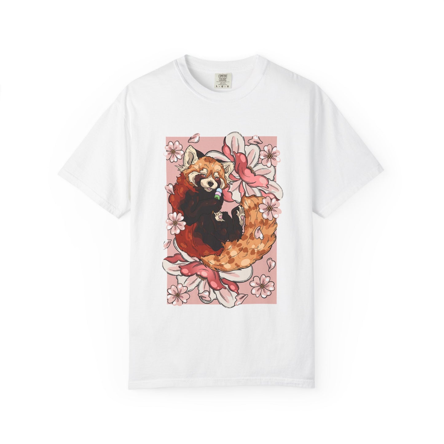 Whimsical Red Panda T-Shirt, Cute Graphic Tee, Eco-Friendly Apparel, Gift for Animal Lovers, Perfect for Spring Celebrations