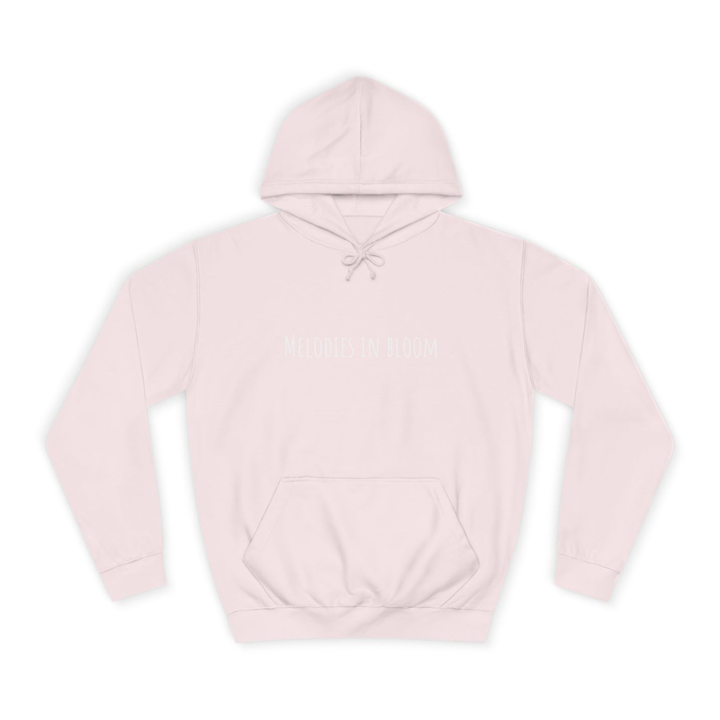 Melodies in Bloom Unisex College Hoodie, Music Lover Gift, Floral Design Sweatshirt, Cozy College Wear, Spring Style Hoody