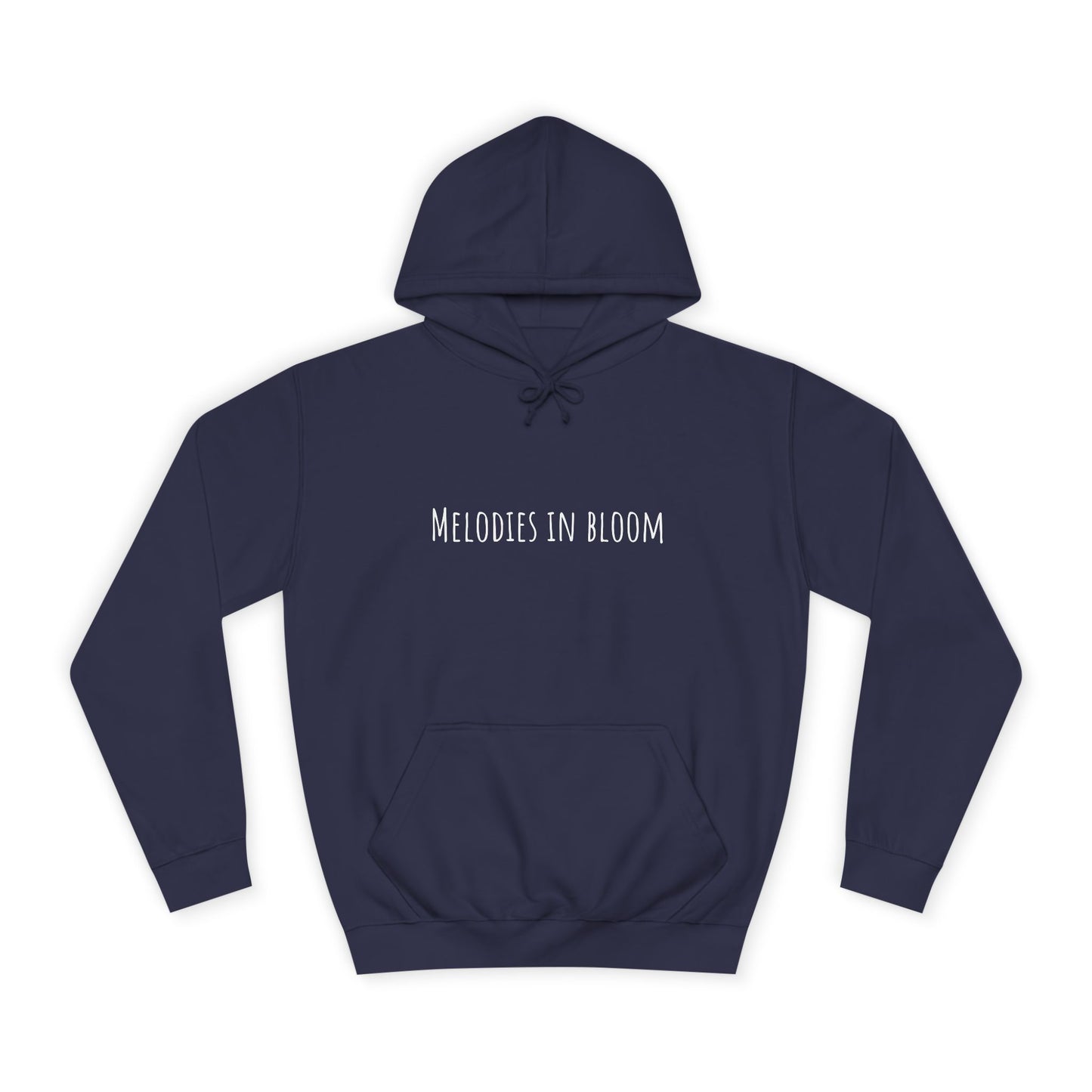 Melodies in Bloom Unisex College Hoodie, Music Lover Gift, Floral Design Sweatshirt, Cozy College Wear, Spring Style Hoody