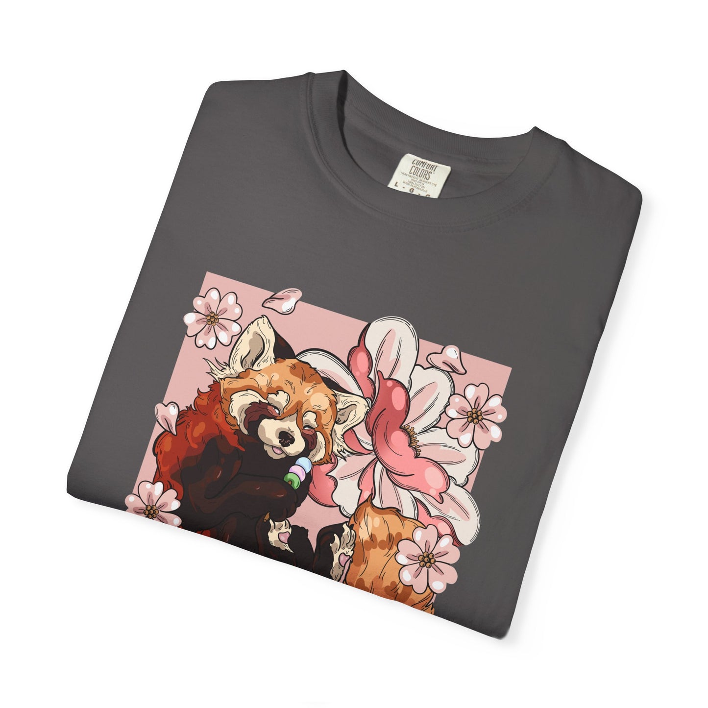 Whimsical Red Panda T-Shirt, Cute Graphic Tee, Eco-Friendly Apparel, Gift for Animal Lovers, Perfect for Spring Celebrations