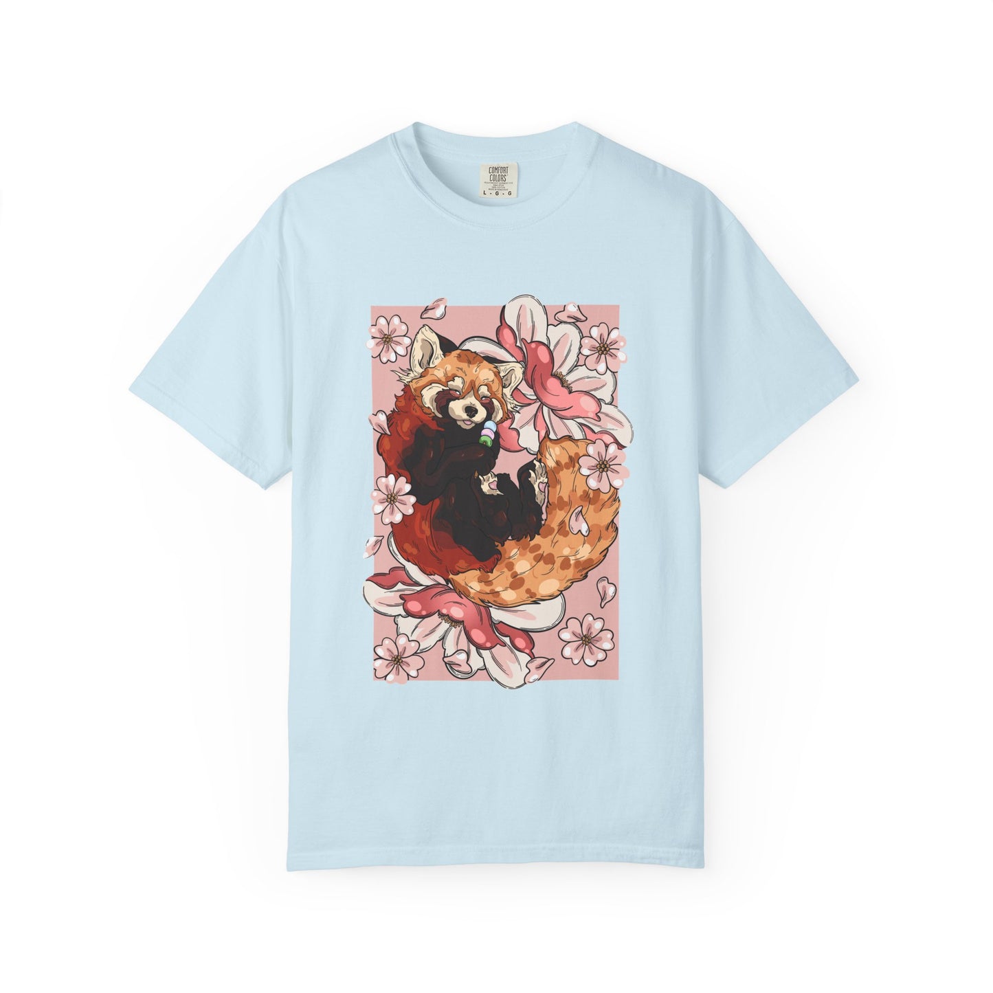 Whimsical Red Panda T-Shirt, Cute Graphic Tee, Eco-Friendly Apparel, Gift for Animal Lovers, Perfect for Spring Celebrations
