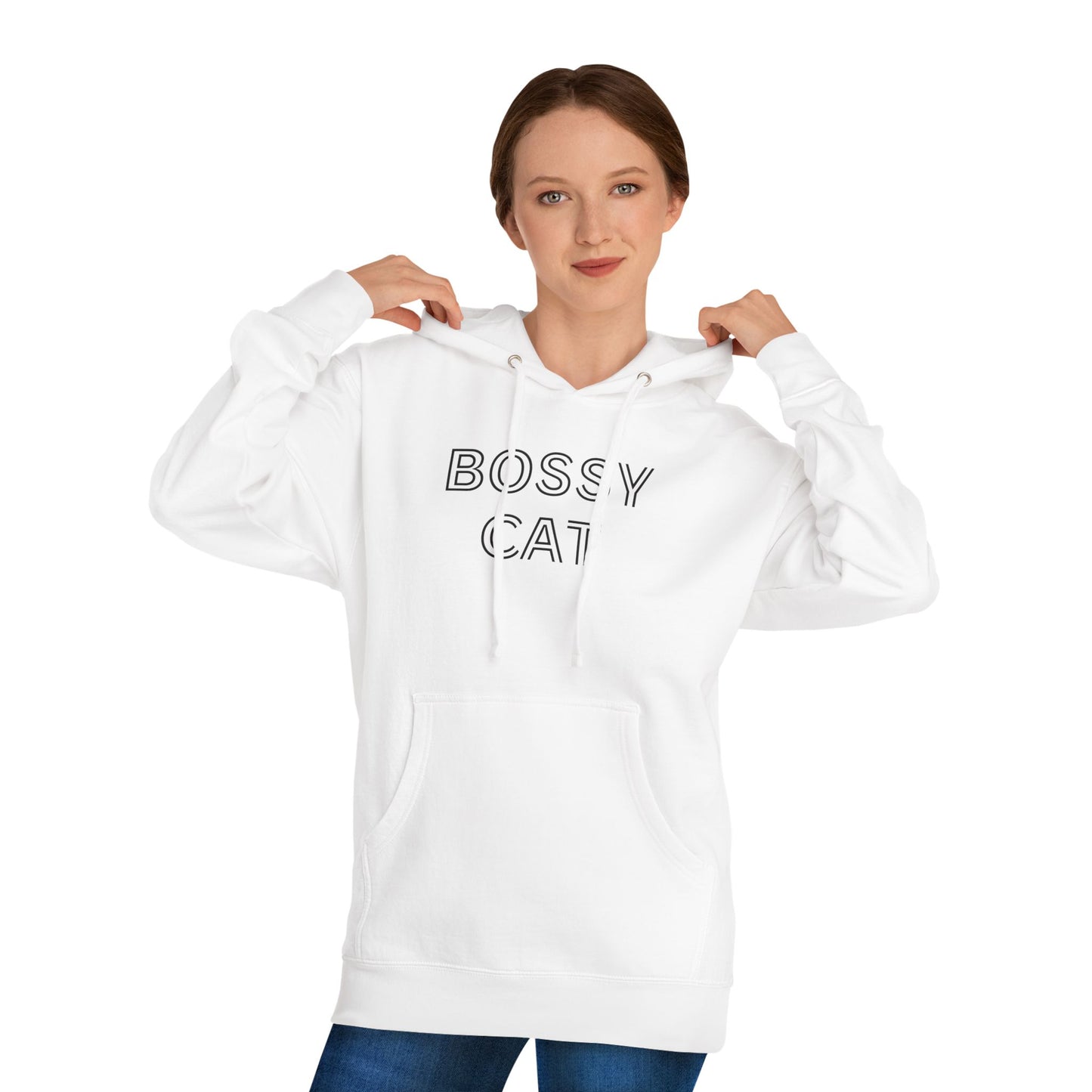 Bossy Cat Unisex Hooded Sweatshirt, Cozy Hoodie for Cat Lovers, Perfect Gift for Pet Owners, Unique Sweatshirt for Every Occasion, Cat