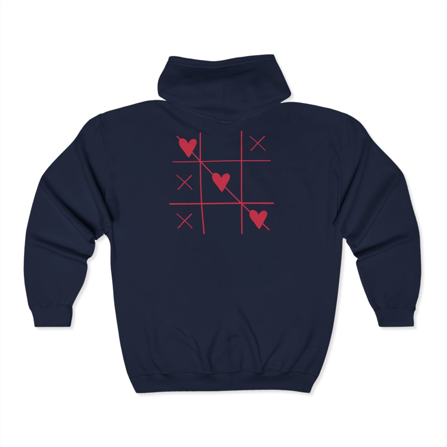 Cozy Love Theme Zip-Up Hoodie: Valentine's Day Gift, Casual Wear, Couple's Hoodie, Cute Sweatshirt, Heart Design