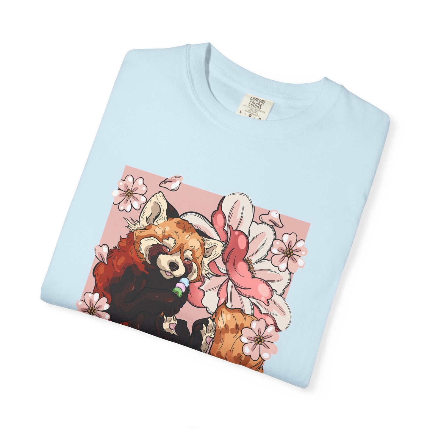 Whimsical Red Panda T-Shirt, Cute Graphic Tee, Eco-Friendly Apparel, Gift for Animal Lovers, Perfect for Spring Celebrations