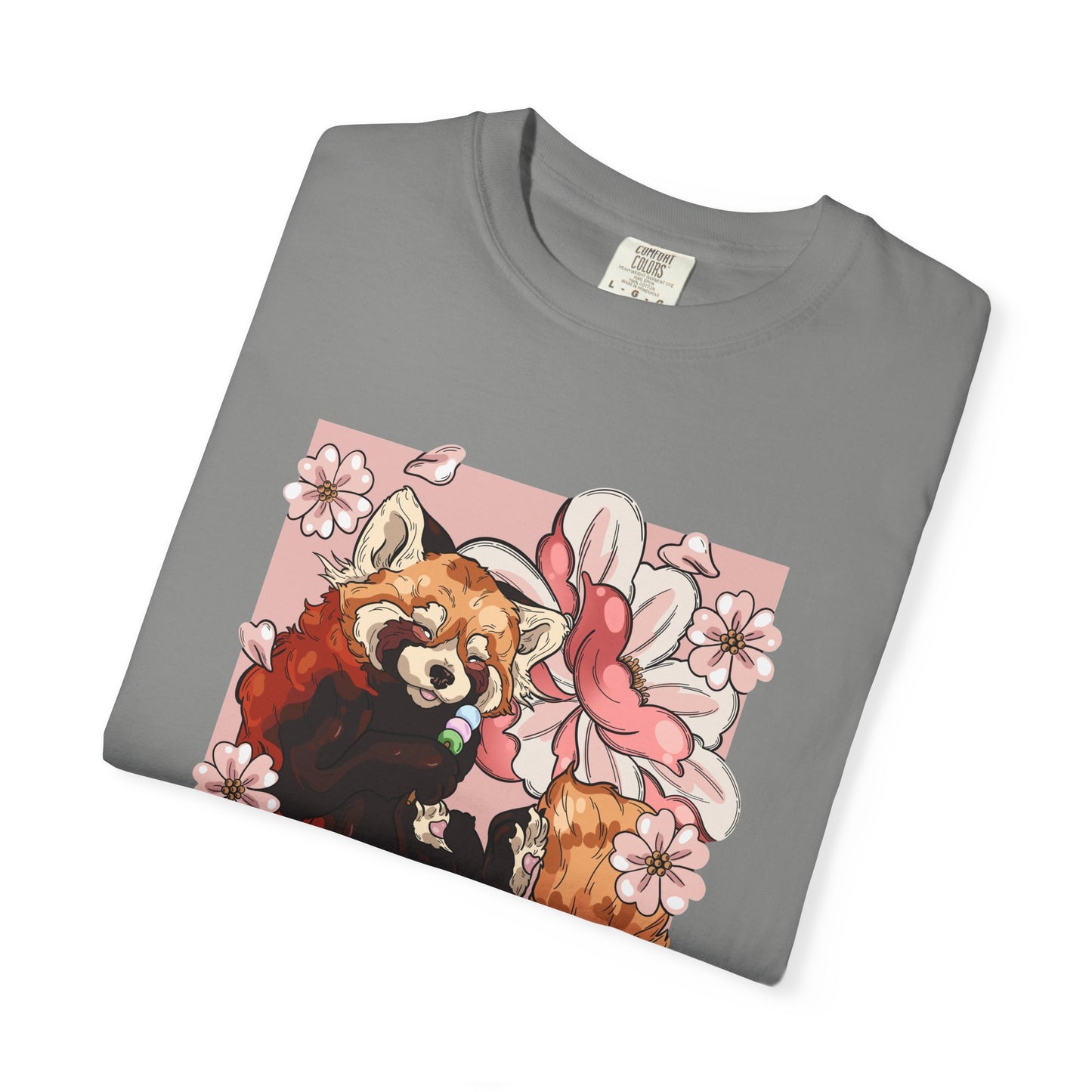 Whimsical Red Panda T-Shirt, Cute Graphic Tee, Eco-Friendly Apparel, Gift for Animal Lovers, Perfect for Spring Celebrations
