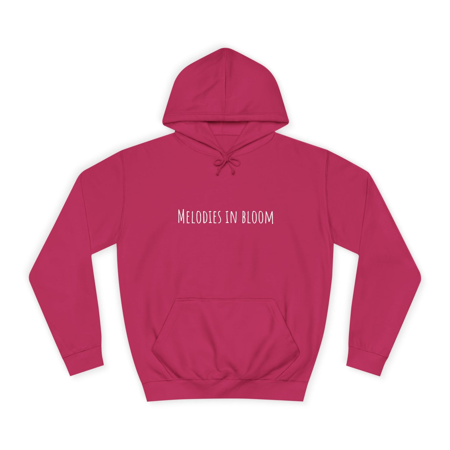 Melodies in Bloom Unisex College Hoodie, Music Lover Gift, Floral Design Sweatshirt, Cozy College Wear, Spring Style Hoody