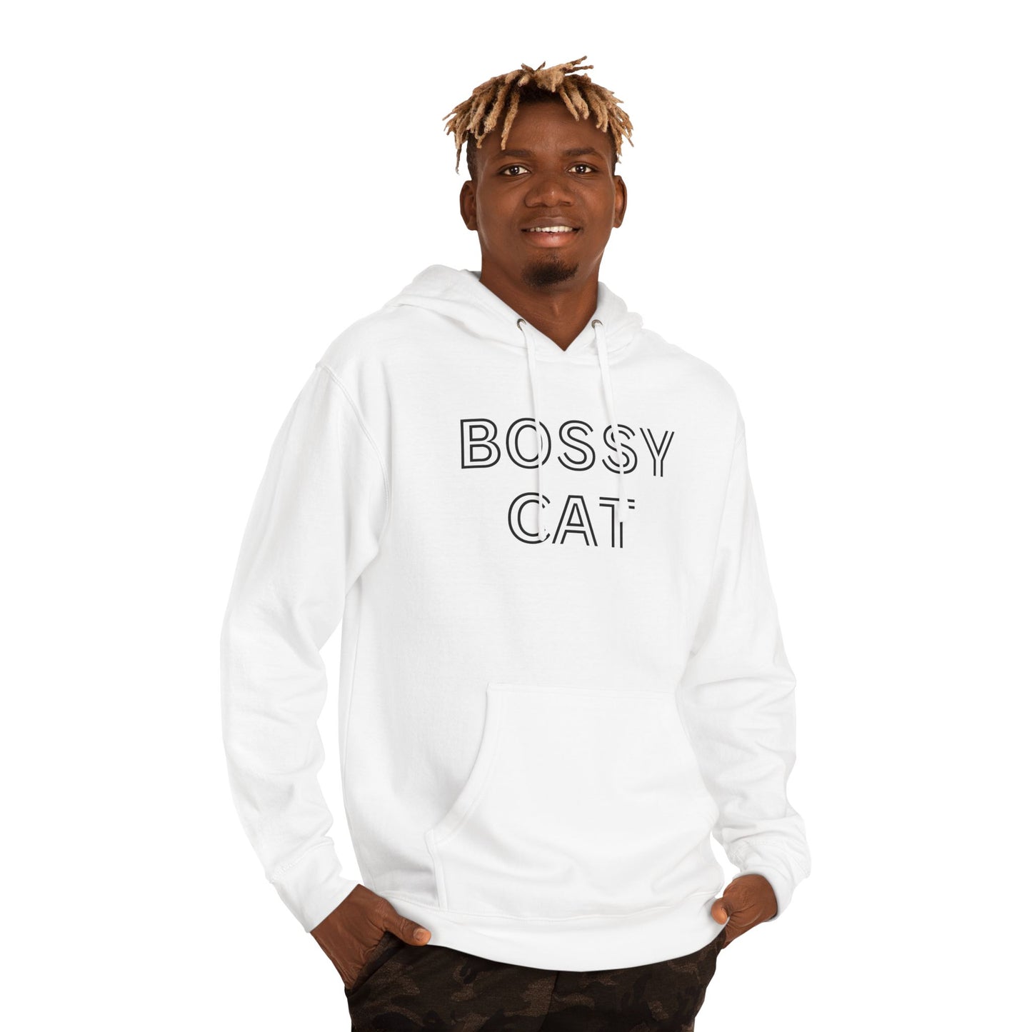 Bossy Cat Unisex Hooded Sweatshirt, Cozy Hoodie for Cat Lovers, Perfect Gift for Pet Owners, Unique Sweatshirt for Every Occasion, Cat