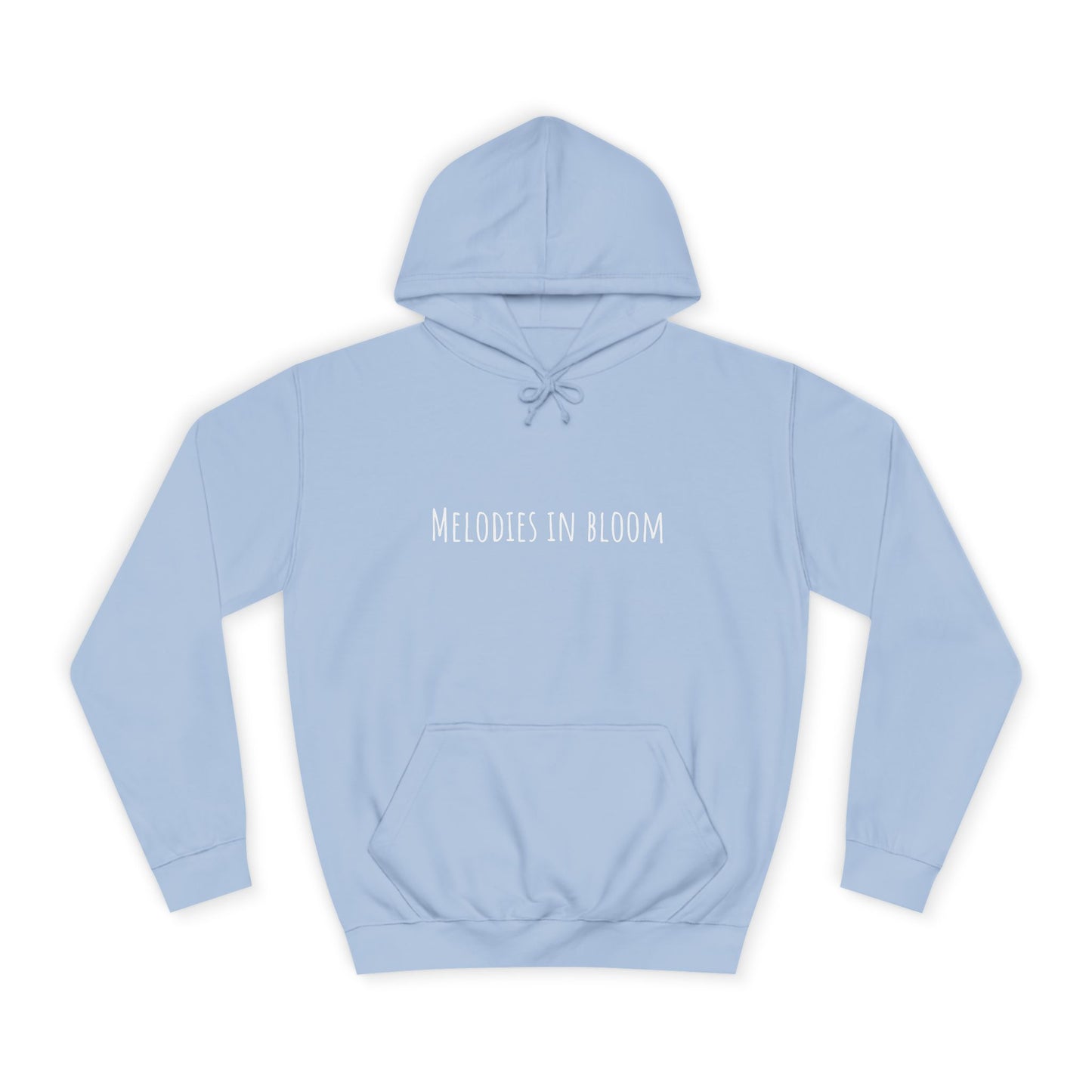 Melodies in Bloom Unisex College Hoodie, Music Lover Gift, Floral Design Sweatshirt, Cozy College Wear, Spring Style Hoody