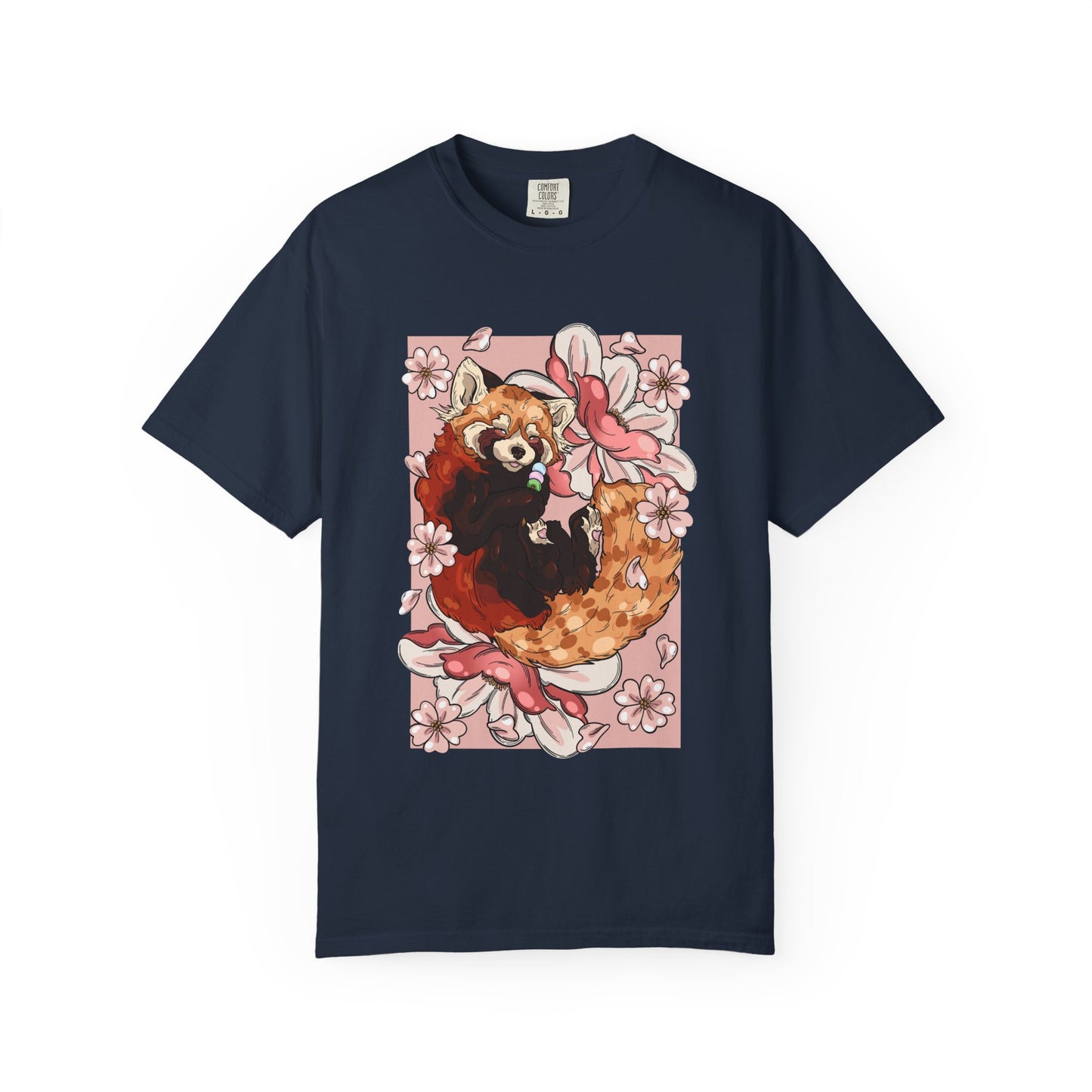 Whimsical Red Panda T-Shirt, Cute Graphic Tee, Eco-Friendly Apparel, Gift for Animal Lovers, Perfect for Spring Celebrations
