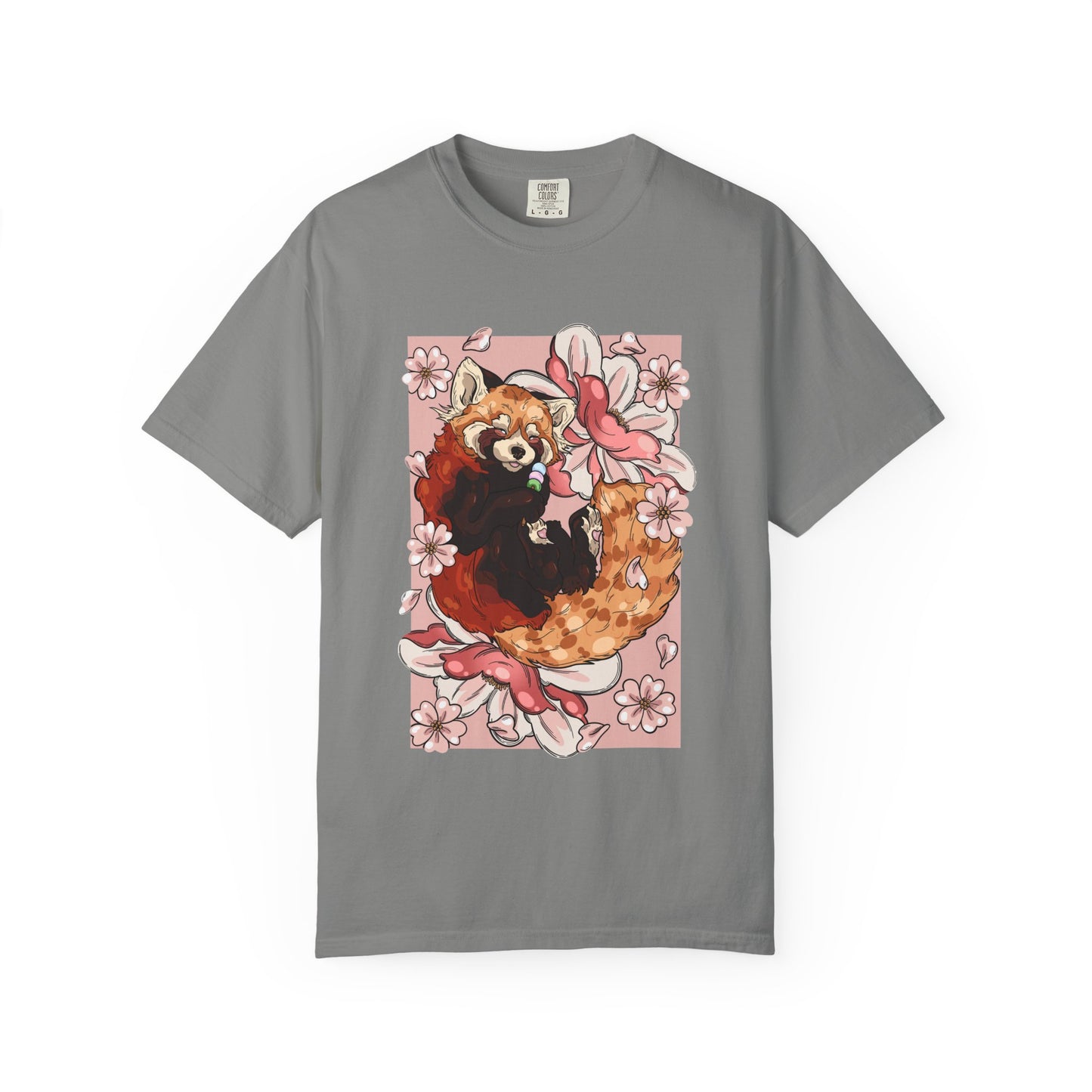 Whimsical Red Panda T-Shirt, Cute Graphic Tee, Eco-Friendly Apparel, Gift for Animal Lovers, Perfect for Spring Celebrations