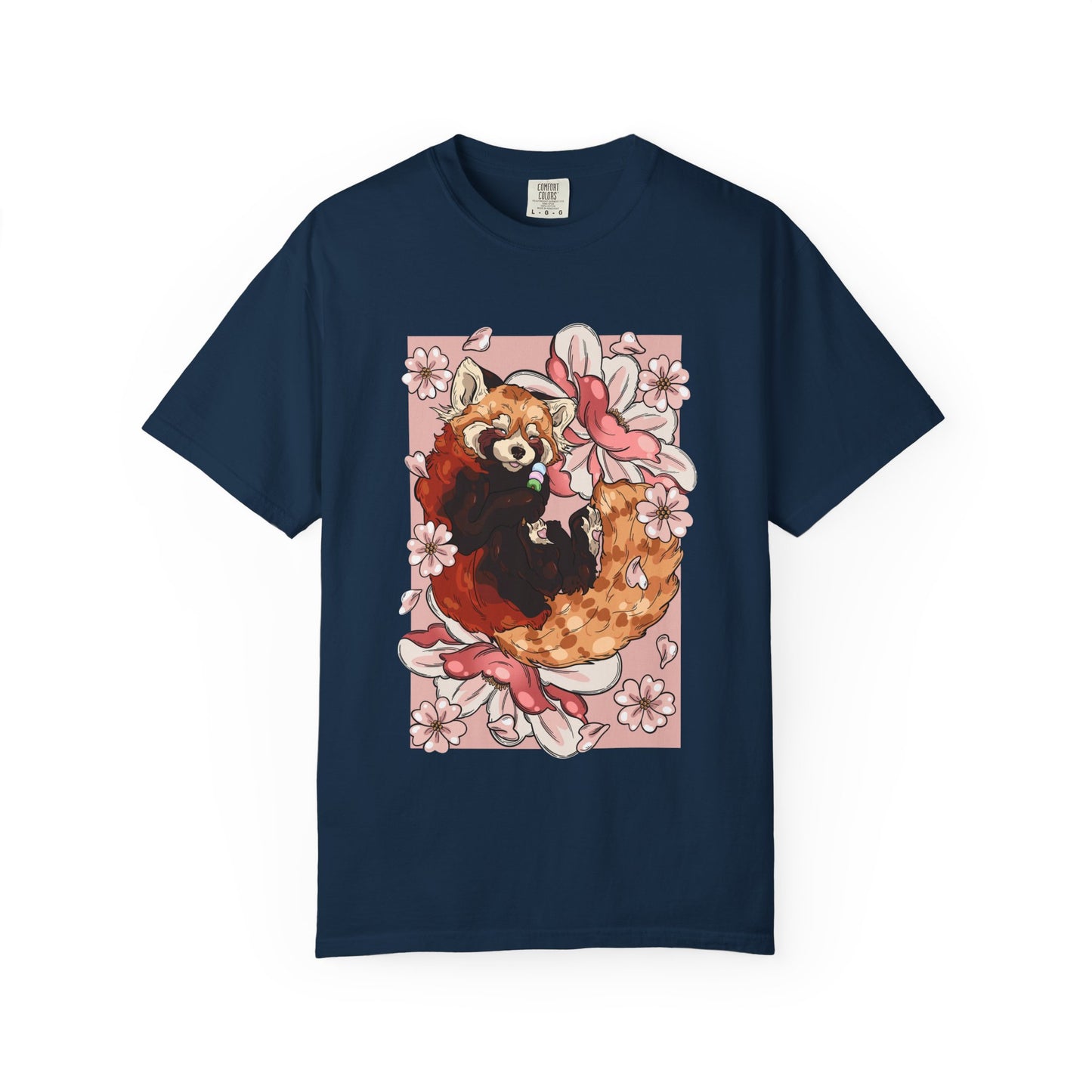 Whimsical Red Panda T-Shirt, Cute Graphic Tee, Eco-Friendly Apparel, Gift for Animal Lovers, Perfect for Spring Celebrations