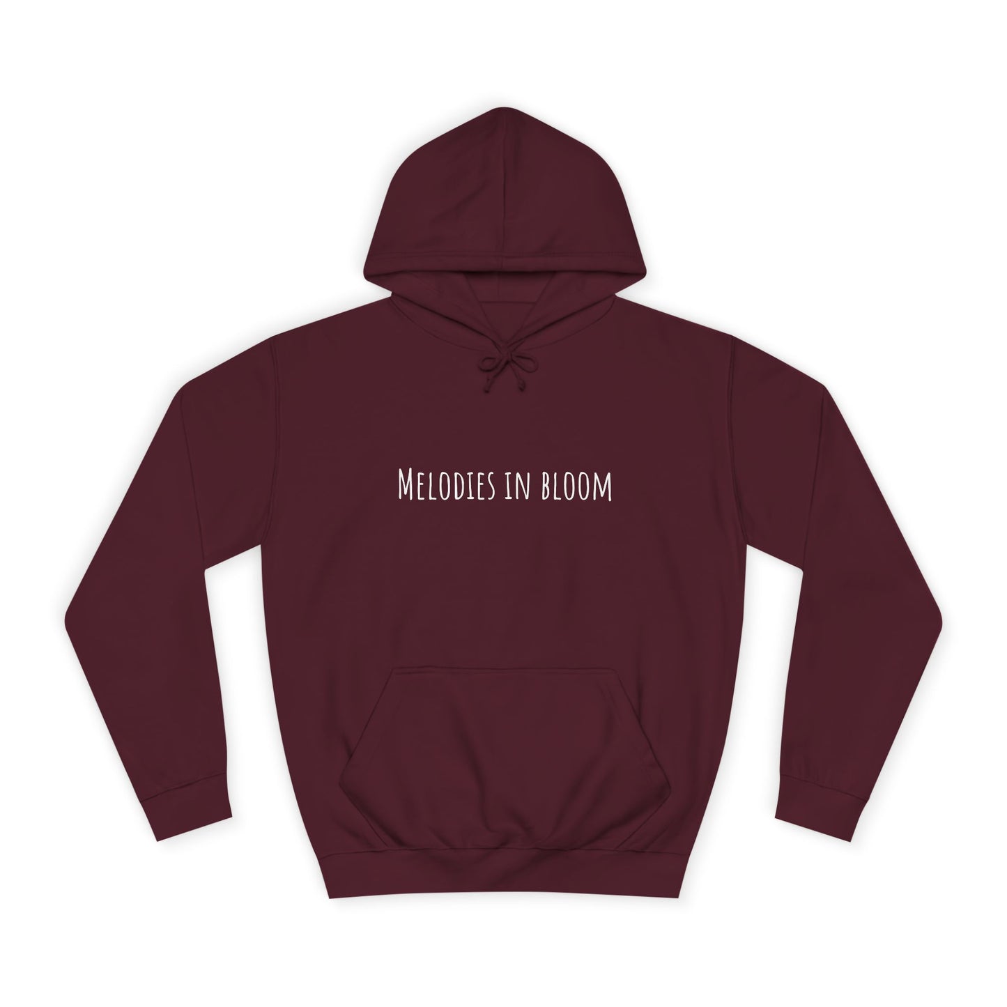 Melodies in Bloom Unisex College Hoodie, Music Lover Gift, Floral Design Sweatshirt, Cozy College Wear, Spring Style Hoody
