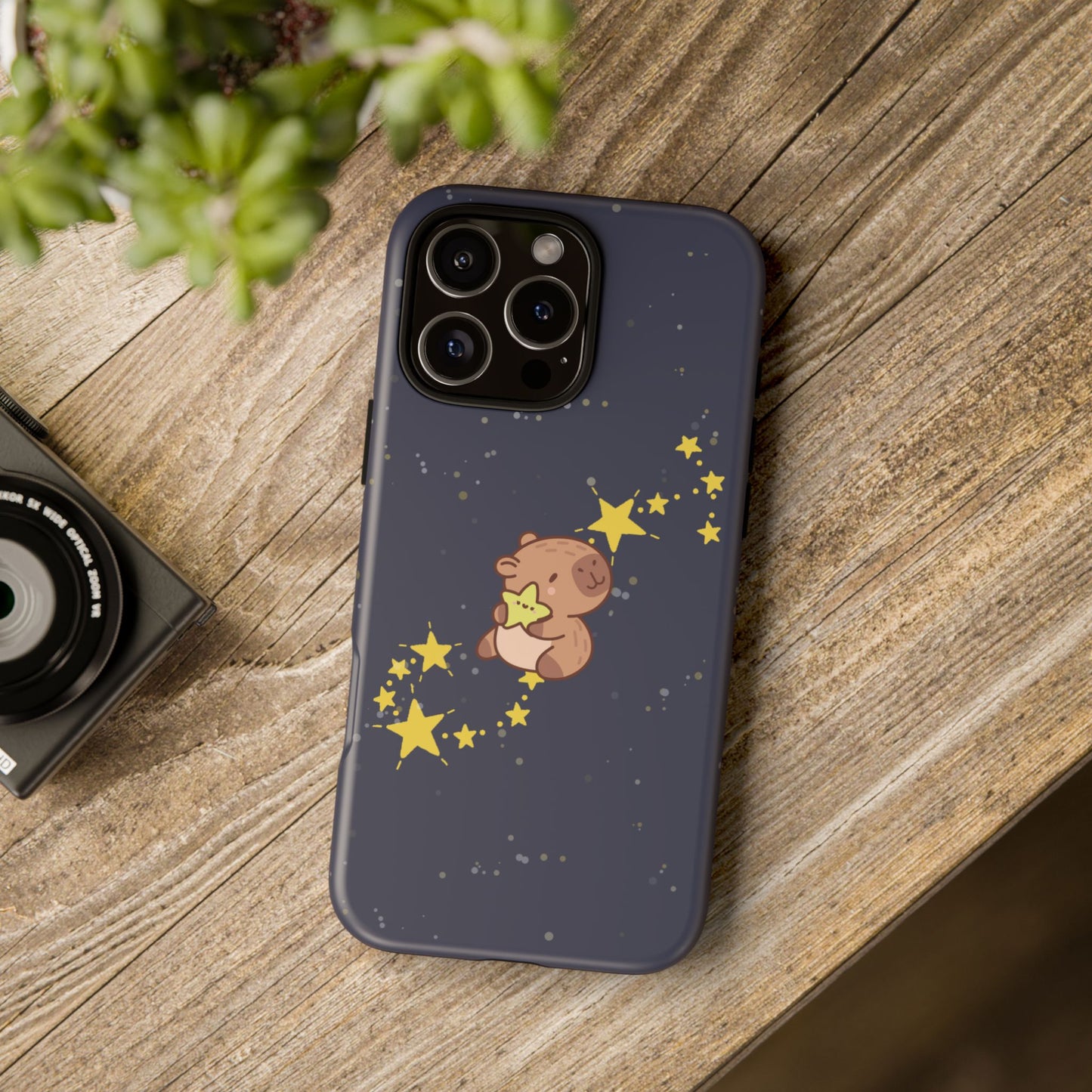 Cute Bear Galaxy Phone Case, Tough Phone Case for Kids, Space Theme Phone Cover, Starry Night Gift for Young Explorers, Galaxy Bear Design