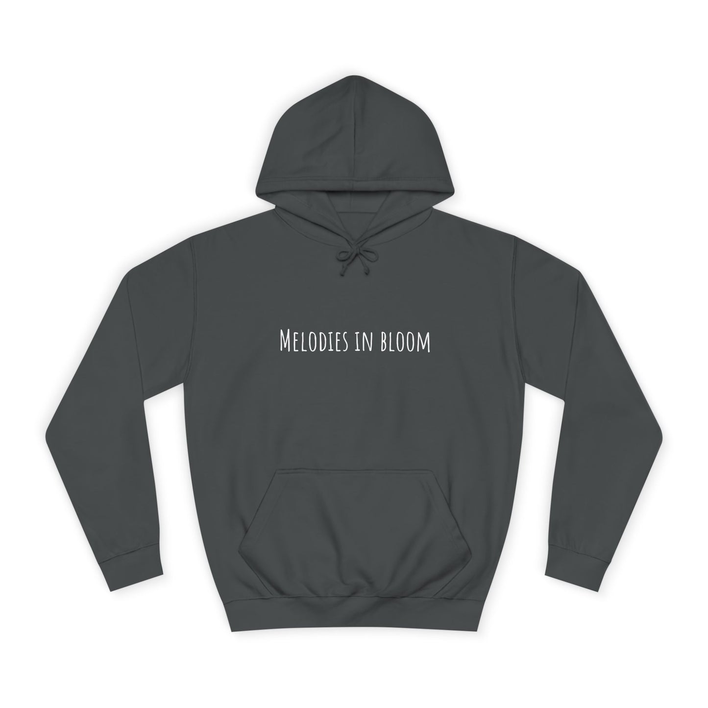 Melodies in Bloom Unisex College Hoodie, Music Lover Gift, Floral Design Sweatshirt, Cozy College Wear, Spring Style Hoody